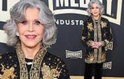 Jane Fonda, 86, looks out of this world in her bejeweled constellation jacket ... trends now