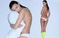 Irina Shayk, 38, is topless as she strips down to micro panties for a Marc ... trends now