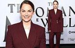 Ruth Wilson oozes elegance in a chic burgundy suit as she attends The Woman In ... trends now