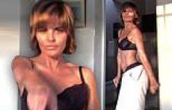 Lisa Rinna, 60, showcases her toned figure in a lacy black bra as she shows off ... trends now