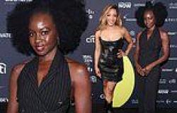 Danai Gurira looks sharp in a pinstripe jumpsuit while Mickey Guyton bares her ... trends now