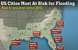 American South sea levels from Texas to North Carolina rising TWICE as fast as ... trends now