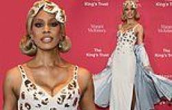 Laverne Cox dons fascinator and cleavage-boosting dress for The King's Trust ... trends now