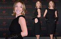 Sydney Sweeney stuns in a sleeveless black dress with cutouts at an Immaculate ... trends now