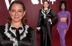 Maya Rudolph is chic in silky black dress while Michaela Jae Rodriguez flashes ... trends now