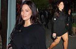 Ashley Graham, 36, puts on a leggy display in a little black dress as she ... trends now
