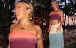 Tammy Hembrow shows off her incredible figure in a multicoloured co-ord set as ... trends now