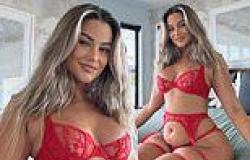 Body positive influencer Karina Irby shows off her curves in red lace lingerie ... trends now