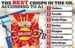 Revealed: The best crisps in the UK, according to AI - so, do YOU agree with ... trends now