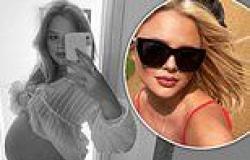 Pregnant Emily Atack looks stunning as she displays her growing baby bump in a ... trends now