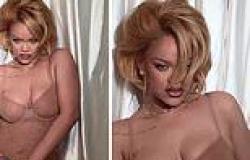 Rihanna goes 'nude' as she models a lacy body suit in a video promoting her new ... trends now