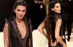 Kendall Jenner puts on a VERY cheeky display in a semi-sheer vintage Givenchy ... trends now