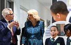 Look who's here! Delightful moment two children spot Queen Camilla as she opens ... trends now