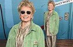 Roseanne Barr shows off weight loss in a gold co-ord at the Mr. Birchum series ... trends now