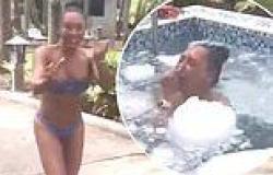 Mel B, 48, shows off her incredible figure in a strapless thong bikini she ... trends now