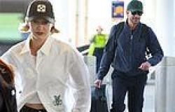 Gigi Hadid, 29, and Bradley Cooper, 49, arrive at JFK Airport in New York at ... trends now