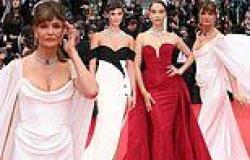 Models descend on Cannes! Helena Christensen, 55, stuns in an ethereal white ... trends now