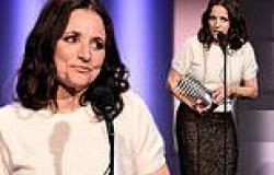 Julia Louis-Dreyfus looks chic in a black-and-white look as she accepts a Webby ... trends now
