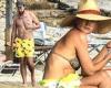 Kate Hudson, 42, models a string bikini while playing poker in Greece