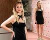 Chiara Ferragni looks effortlessly chic in a thigh-skimming black mini dress in ...
