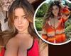 Demi Rose barely contains her ample assets in new racy snap wearing low-cut ...