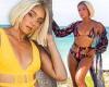 Tiffany Haddish is a blonde bombshell as she models colorful swimsuits on ...