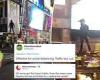 Incredible video shows man FLYING around New York's Times Square on real-life ...