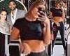 Khloe Kardashian shows off her taut tummy in gym selfie after recent split with ...