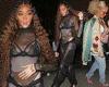 Winnie Harlow slips into black lace lingerie and a fishnet bodysuit for a night ...