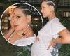 Halsey showcases growing baby bump by posing at side angle in T-Shirt... as due ...