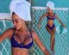 TOWIE's Yazmin Oukhellou flaunts her incredible physique in an electric blue ...