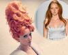Lily Cole looks almost unrecognisable as she rocks 'Marge Simpson'-inspired ...