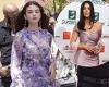 Monica Bellucci's daughter Deva Cassel wears lilac floral dress as she films ...