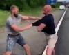 Men hurl punches in wild brawl on hard shoulder of M25 