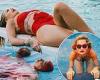 Rita Ora sizzles in red bikini showcasing toned physique in behind-the-scenes ...