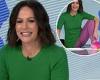 Studio 10 news host Natasha Exelby reveals her bright pink tracksuit pants and ...