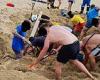 Newquay beachgoers and emergency crews dig suffocating teenager out of ...