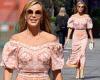 Amanda Holden showcases her flair for fashion in patterned off-the-shoulder top ...