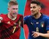 sport news Euro 2020: Belgium vs Italy combined XI - De Bruyne, Lukaku and Jorginho