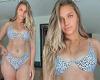 April Love Geary dons a wild bikini as she shows off her post-baby figure for ...