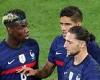 sport news Euro 2020: Paul Pogba, Raphael Varane and Benjamin Pavard 'rowed in France's ...