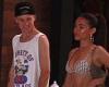 Madison Beer shows off her Dior bikini beneath khakis after performing in Las ...