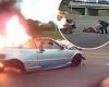Hero Michigan cop saves man from burning car on busy interstate
