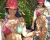 Kourtney Kardashian, 42, marks the Fourth of July in a patterned bikini