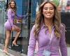 Love Island's Montana Brown puts on a leggy display in a figure-hugging lilac ...
