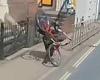 'Pillock' cyclist smashes face-first into the pavement after weaving across ...