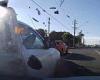 Horror crash sees a ute narrowly miss a woman putting groceries in her car in ...