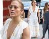 Jennifer Lopez looks stunning in white summer dress as enjoys some retail ...