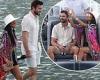 Nicole Scherzinger sports a zebra print kimono as she enjoys a boat ride with ...