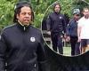 Jay-Z opts for a laid back look as he goes for a stroll with Twitter CEO Jack ...